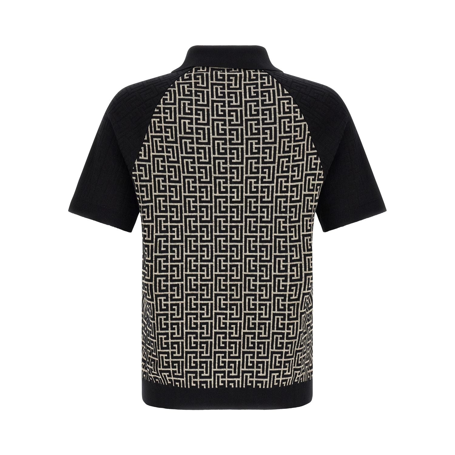 Balmain Bicolor Cotton Polo Shirt