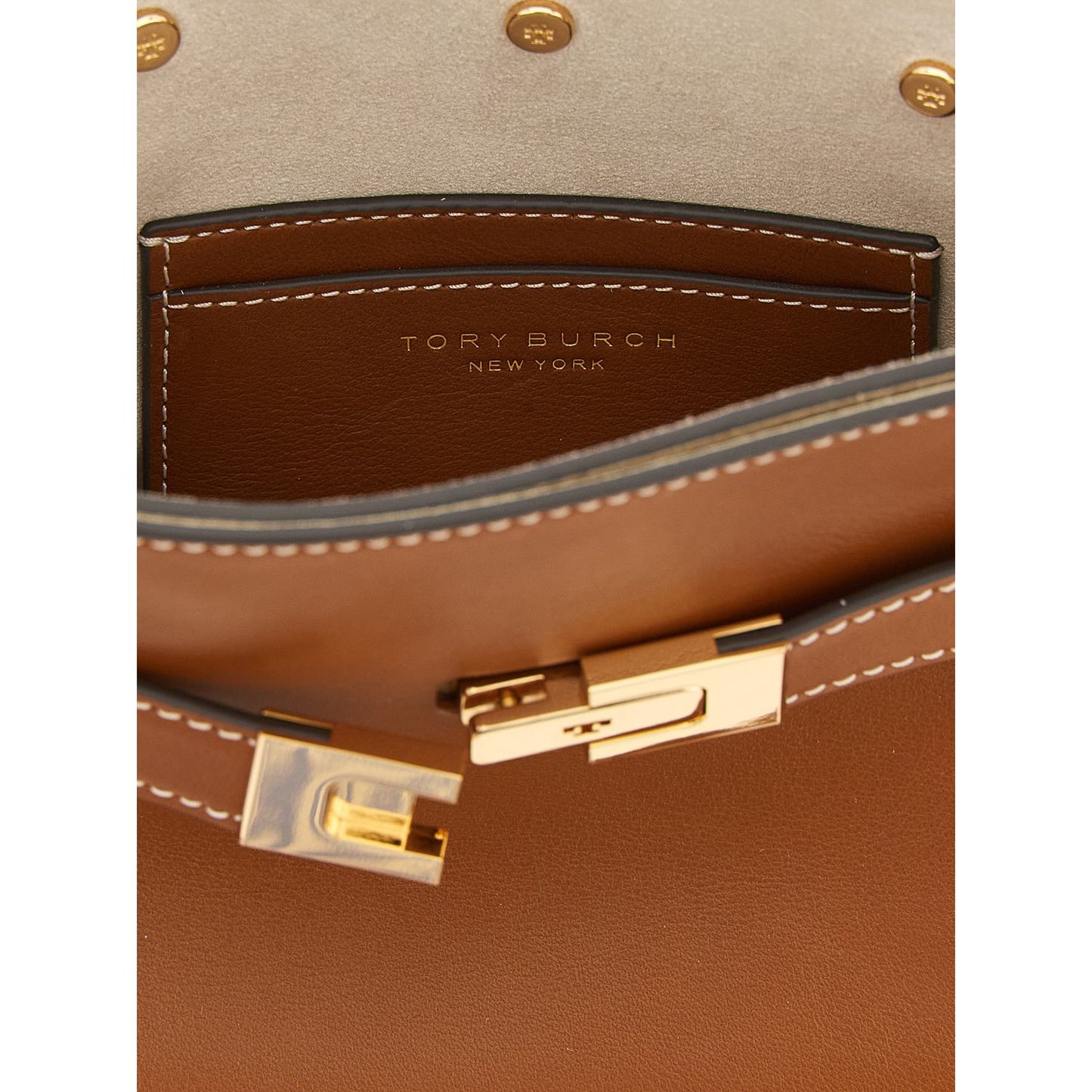 Tory Burch Brown Cowhide Crossbody Bag