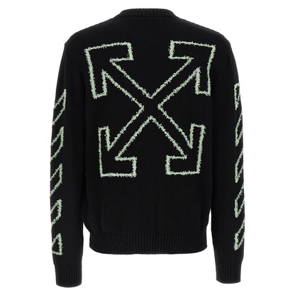 Off-White Black Cotton Cardigan