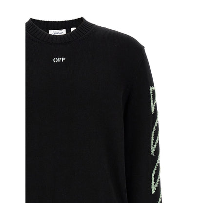 Off-White Black Cotton Cardigan