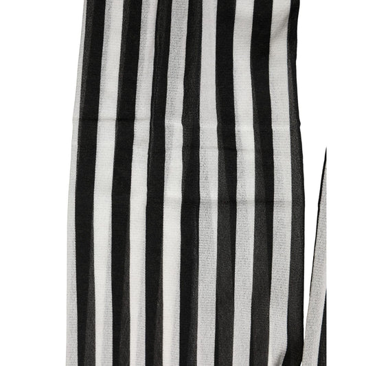 Dolce & Gabbana Black White Stripes Tights Stocking Pantyhose Socks