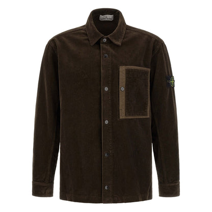 Stone Island Brown Cotton Blouse