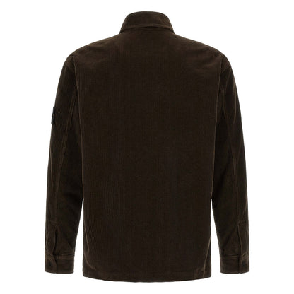 Stone Island Brown Cotton Blouse