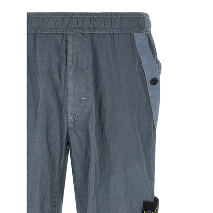 Stone Island Gray Polyamide Joggers (Workout Pants)
