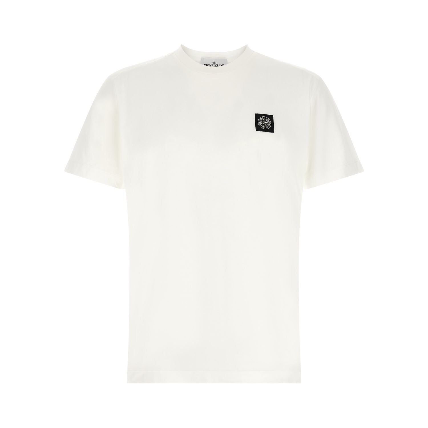Stone Island White Cotton T-Shirt