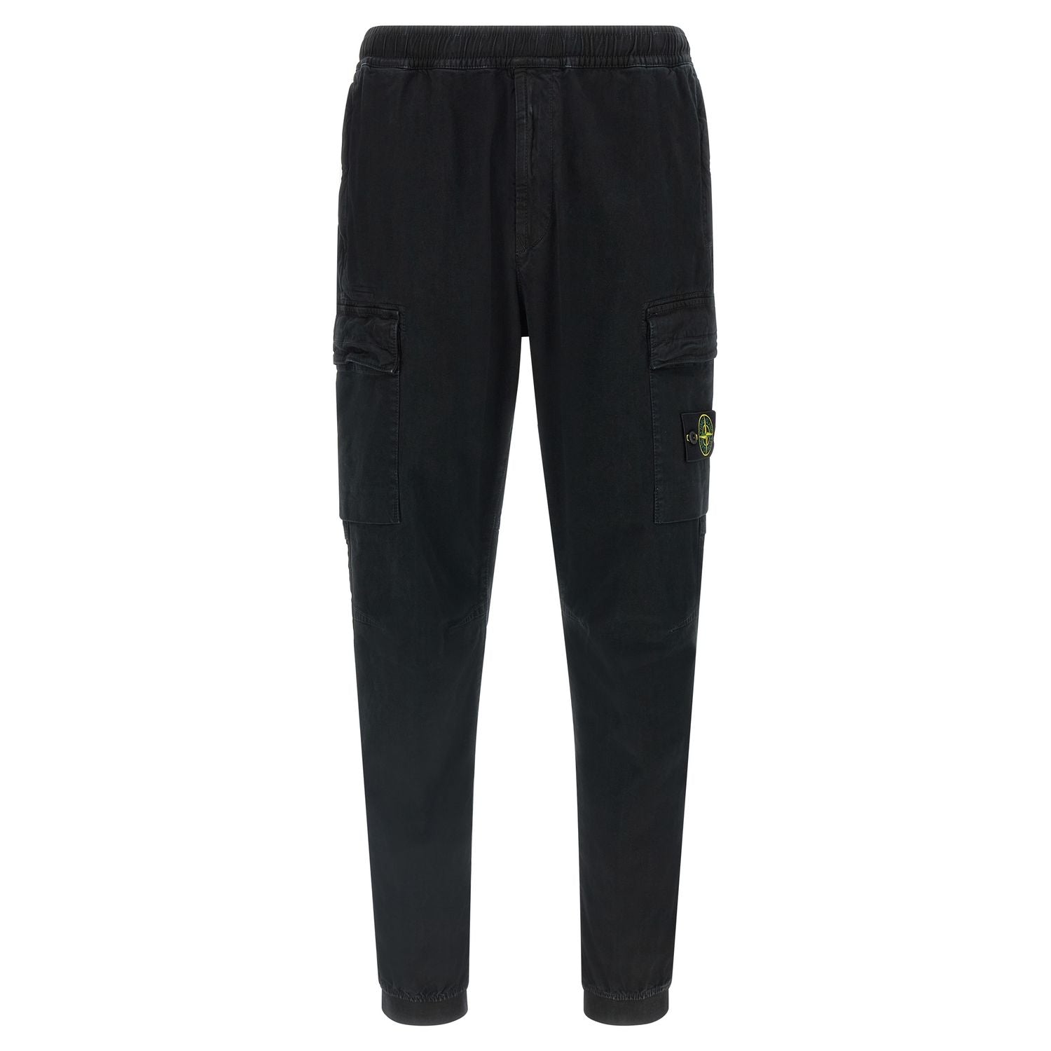 Stone Island Black Cotton Cargo Pants