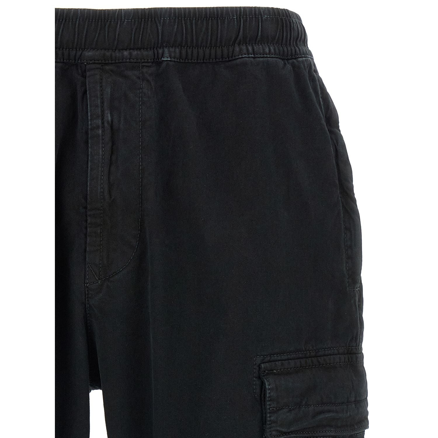 Stone Island Black Cotton Cargo Pants