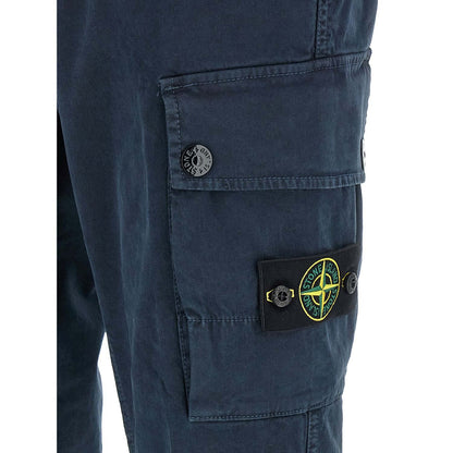 Stone Island Blue Cotton Cargo Pants