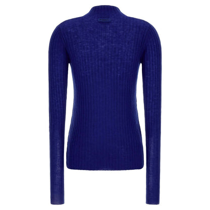 PINKO Blue Wool Cardigan