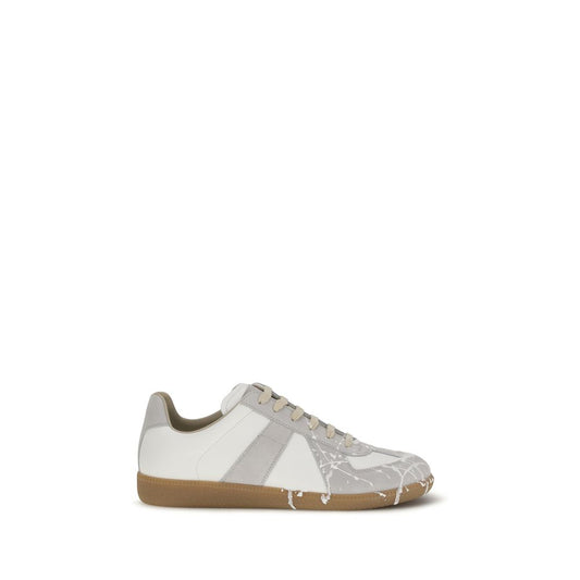 Maison Margiela Gray Suede Leather Low Top Sneakers