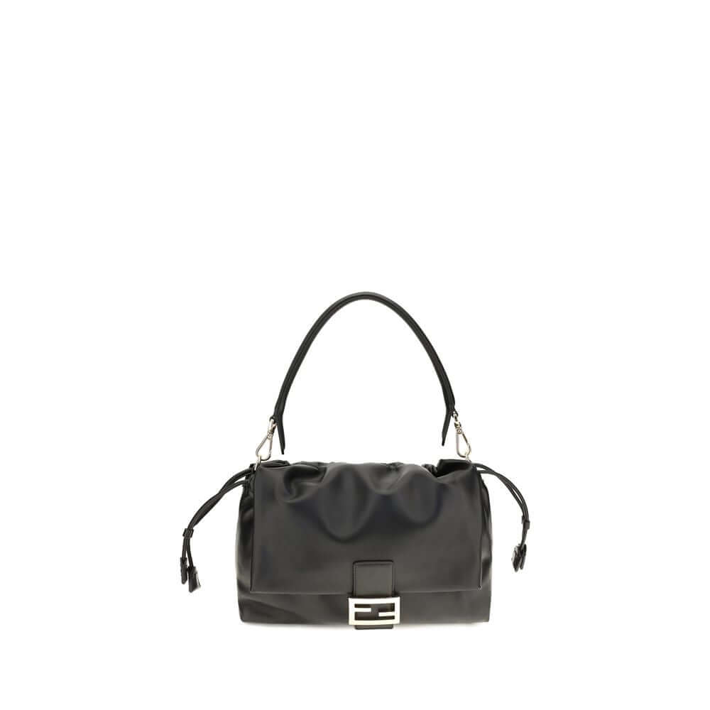 Fendi Black Calf Leather Bos Taurus Shoulder Bag