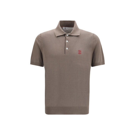 Brunello Cucinelli Brown Cotton Polo Shirt