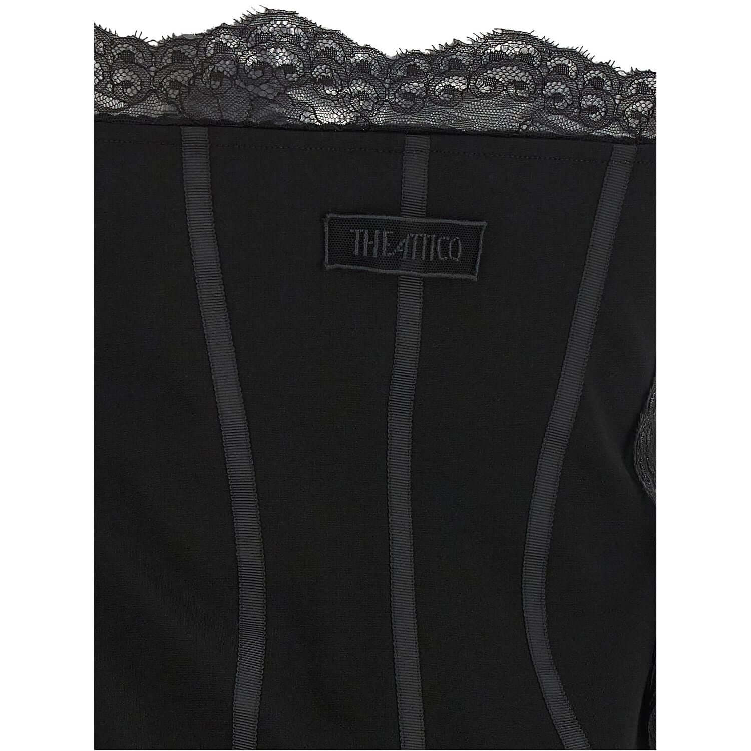 The Attico Black Polyamide Short Dress