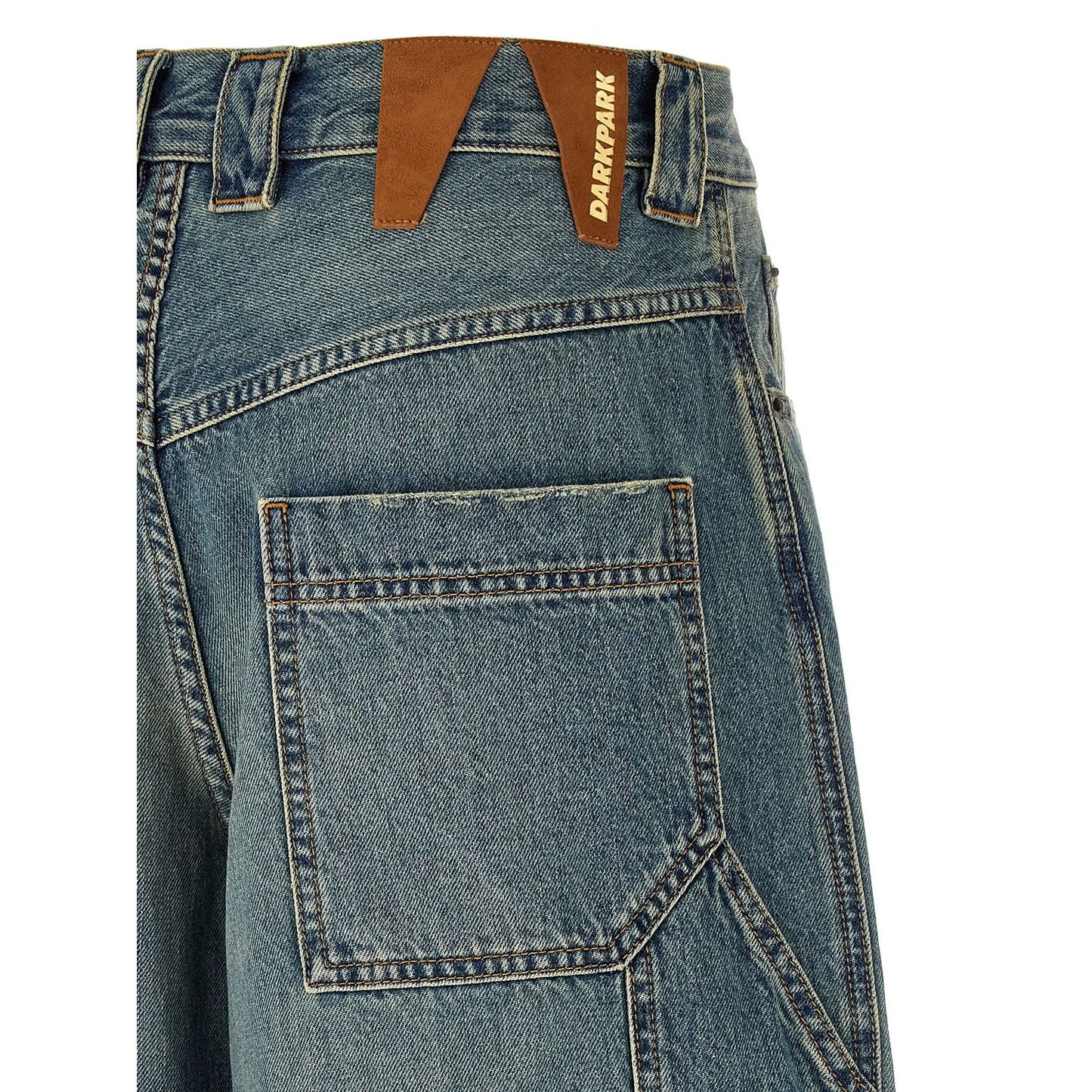 Darkpark Blue Cotton Relaxed Fit Jeans