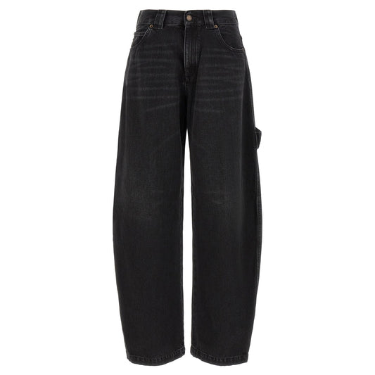 Darkpark Black Cotton Relaxed Fit Jeans