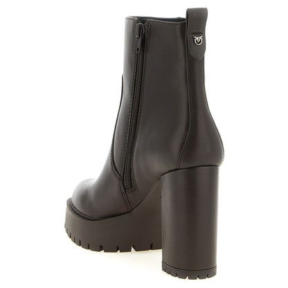 PINKO Brown Cowhide Ankle Boots