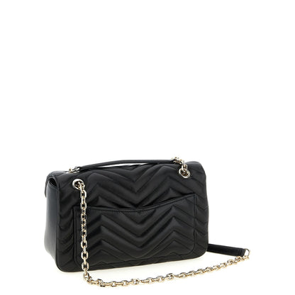 Gucci Black Lamb Leather GG Marmont Shoulder Bag