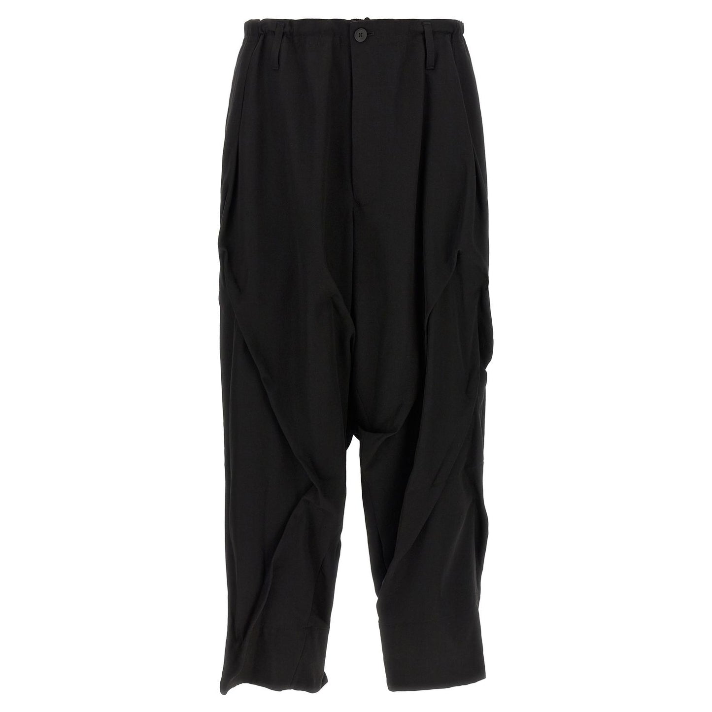 Yohji Yamamoto Black Wool Casual Pants