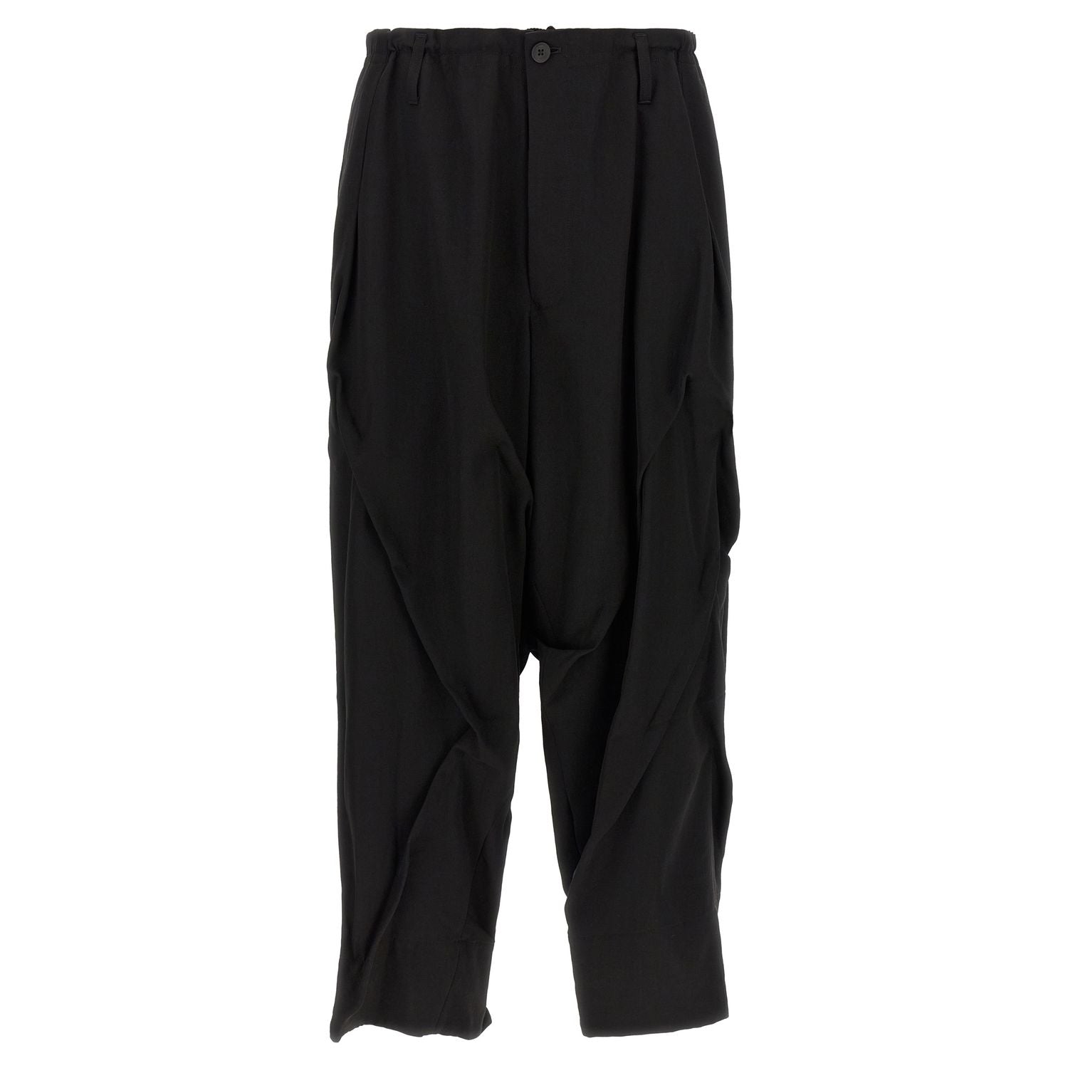 Yohji Yamamoto Black Wool Casual Pants