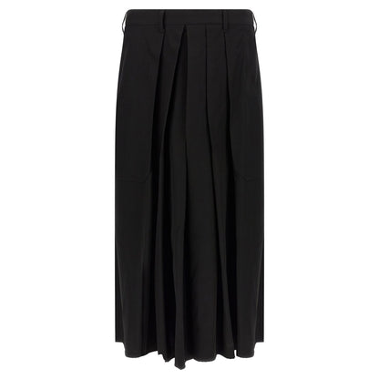 Yohji Yamamoto Black Wool Casual Pants