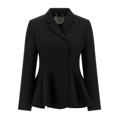 Fendi Black Virgin Wool Blazer