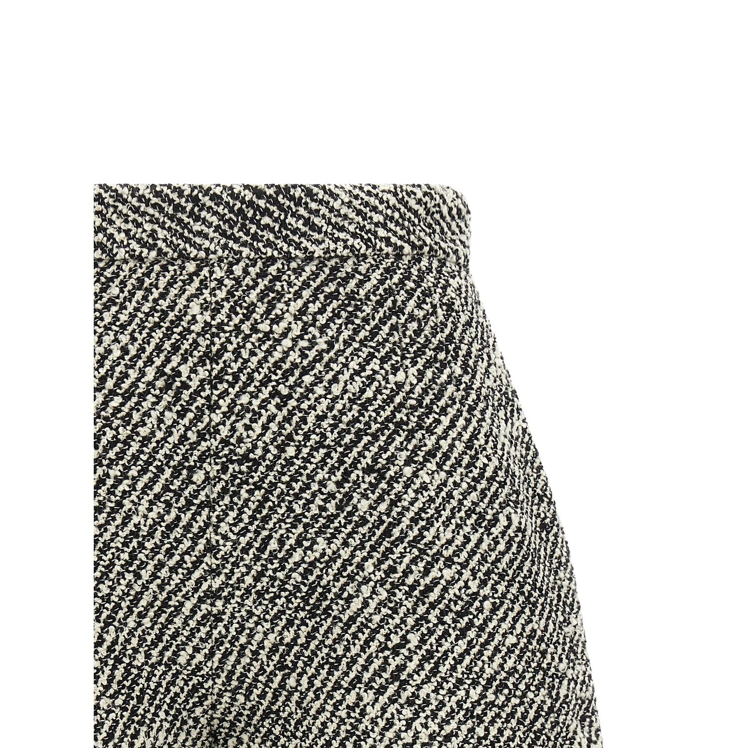 Versace Bicolor Virgin Wool Bermuda Shorts