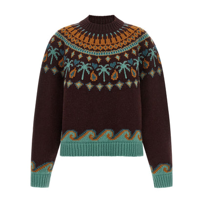Alanui Brown Virgin Wool Cardigan