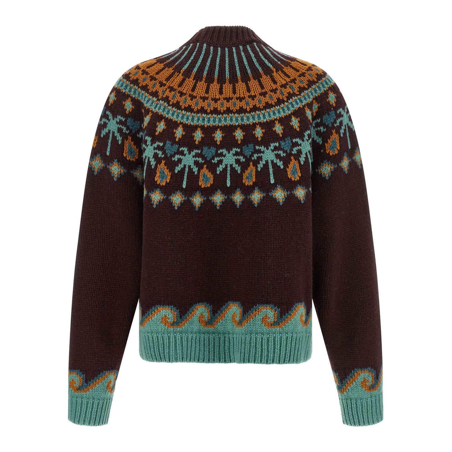 Alanui Brown Virgin Wool Cardigan