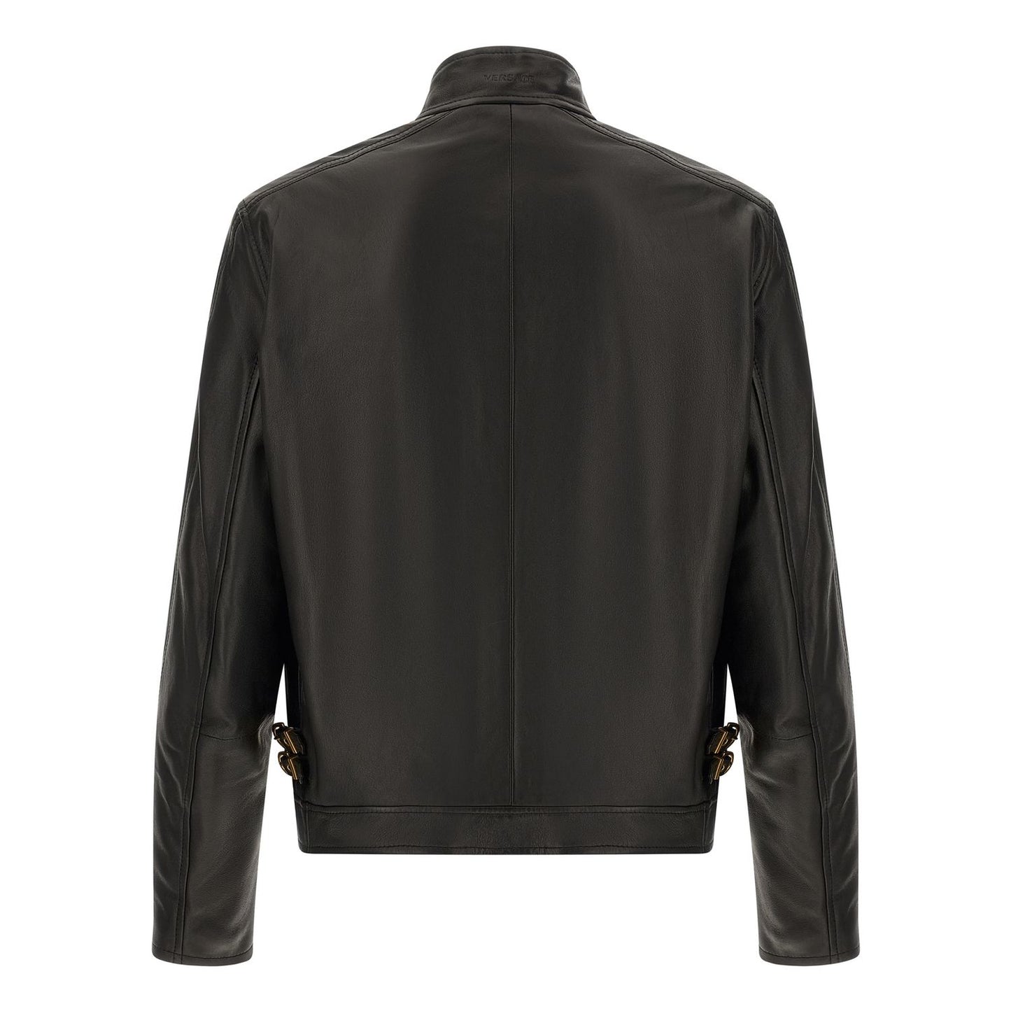 Versace Black Lamb Leather Leather Jacket