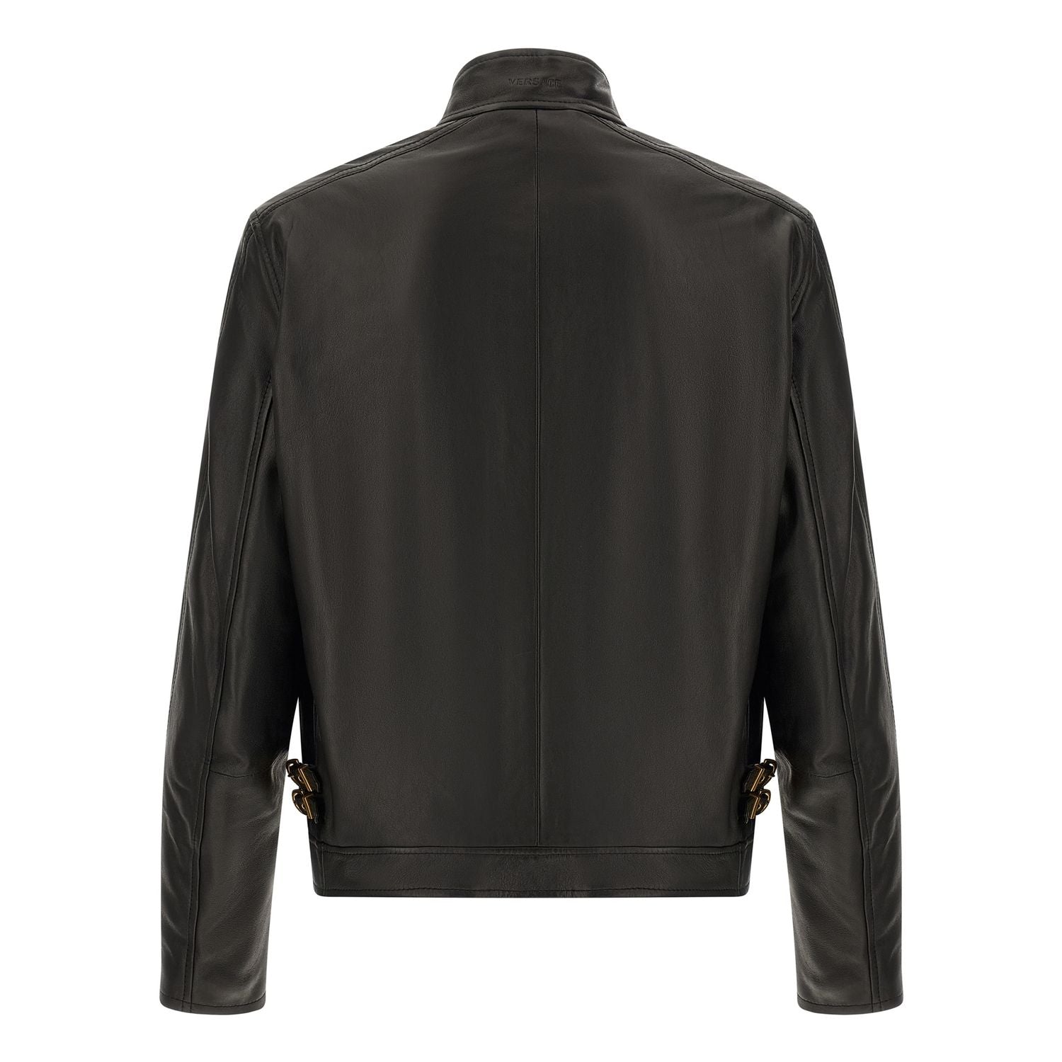 Versace Black Lamb Leather Leather Jacket