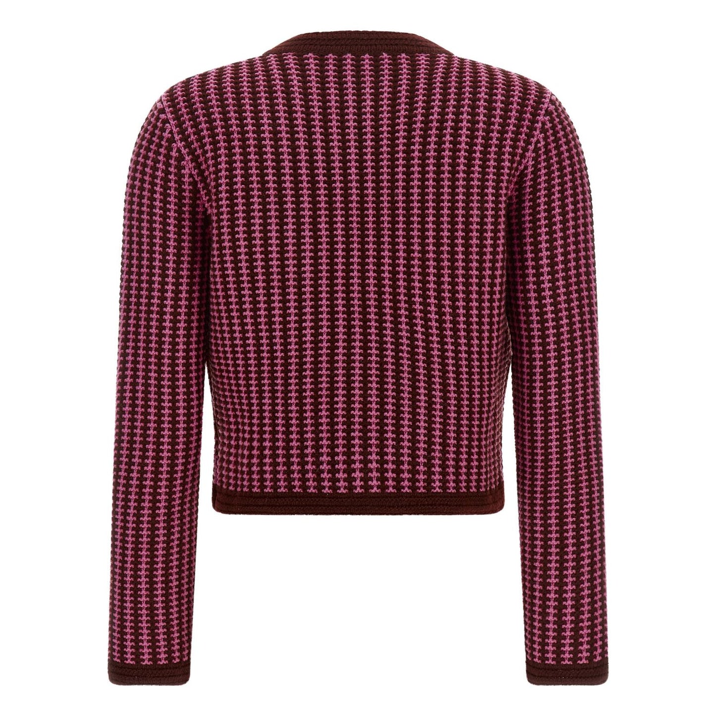 Versace Multicolor Virgin Wool Cardigan