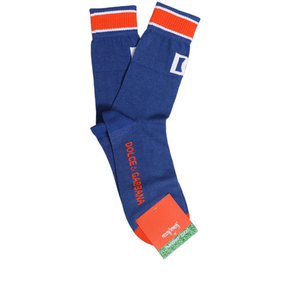 Dolce & Gabbana Men Multicolor Cotton Mid Calf Accessory Socks