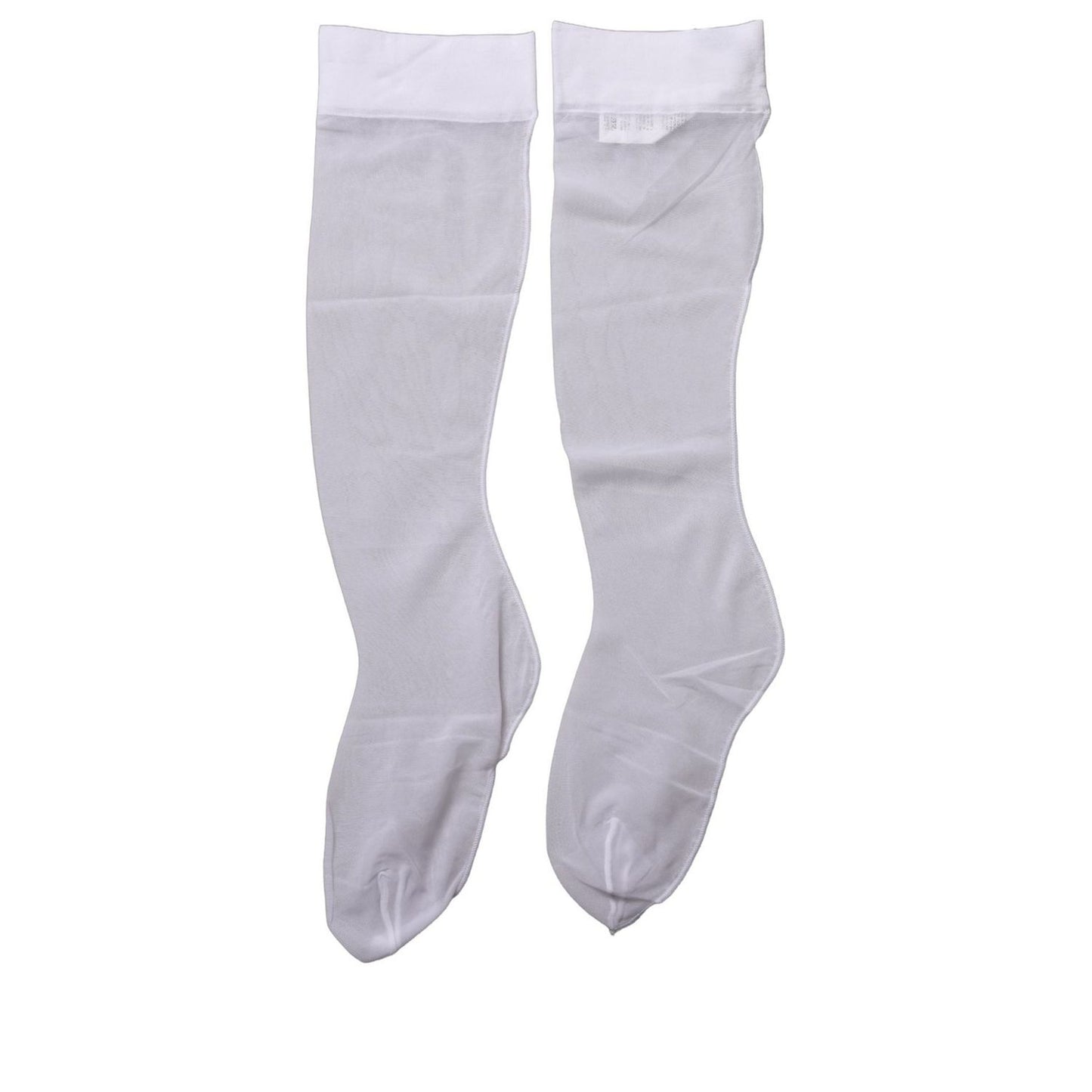 Dolce & Gabbana White Knee High Sheer Nylon Accessory Socks
