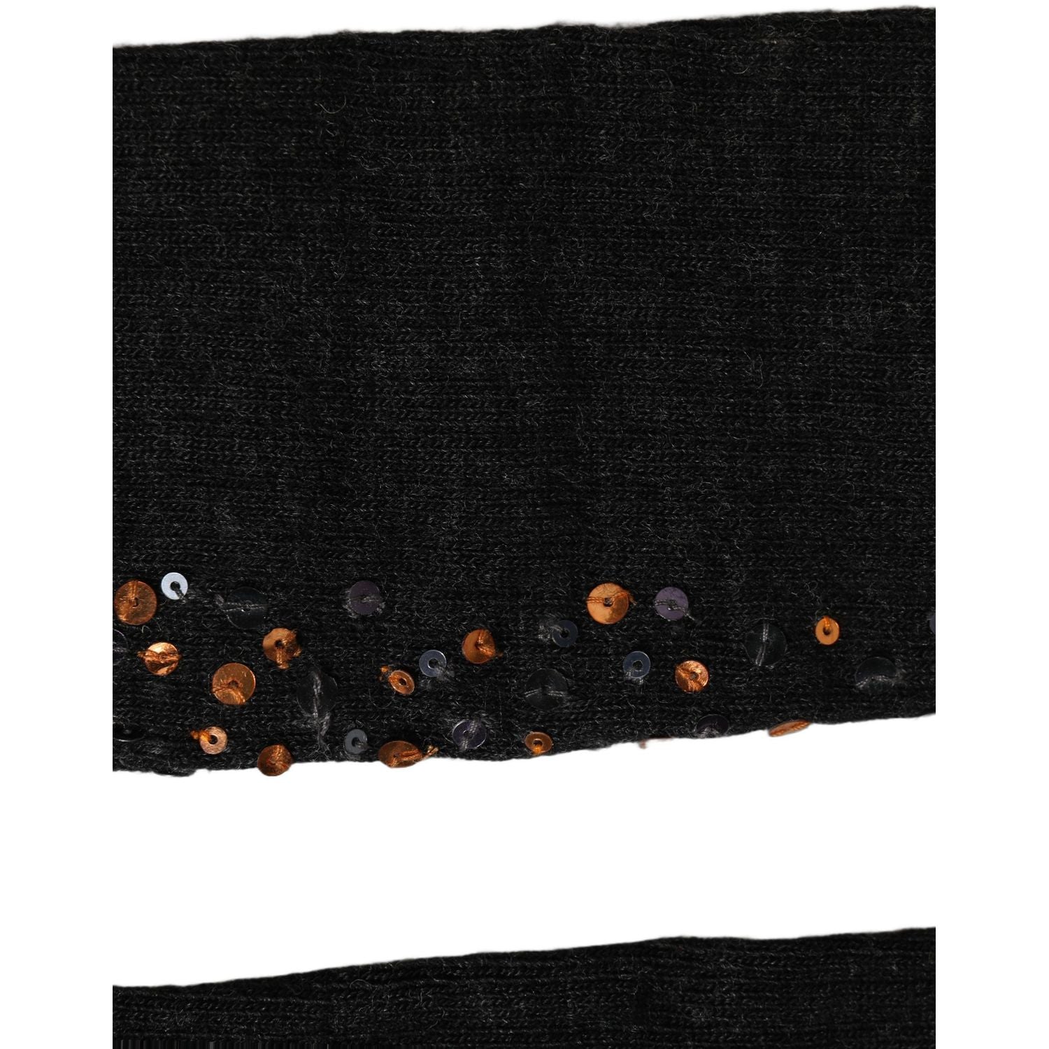 Dolce & Gabbana Dark Gray Sequined Wool Knee High Accessory Socks