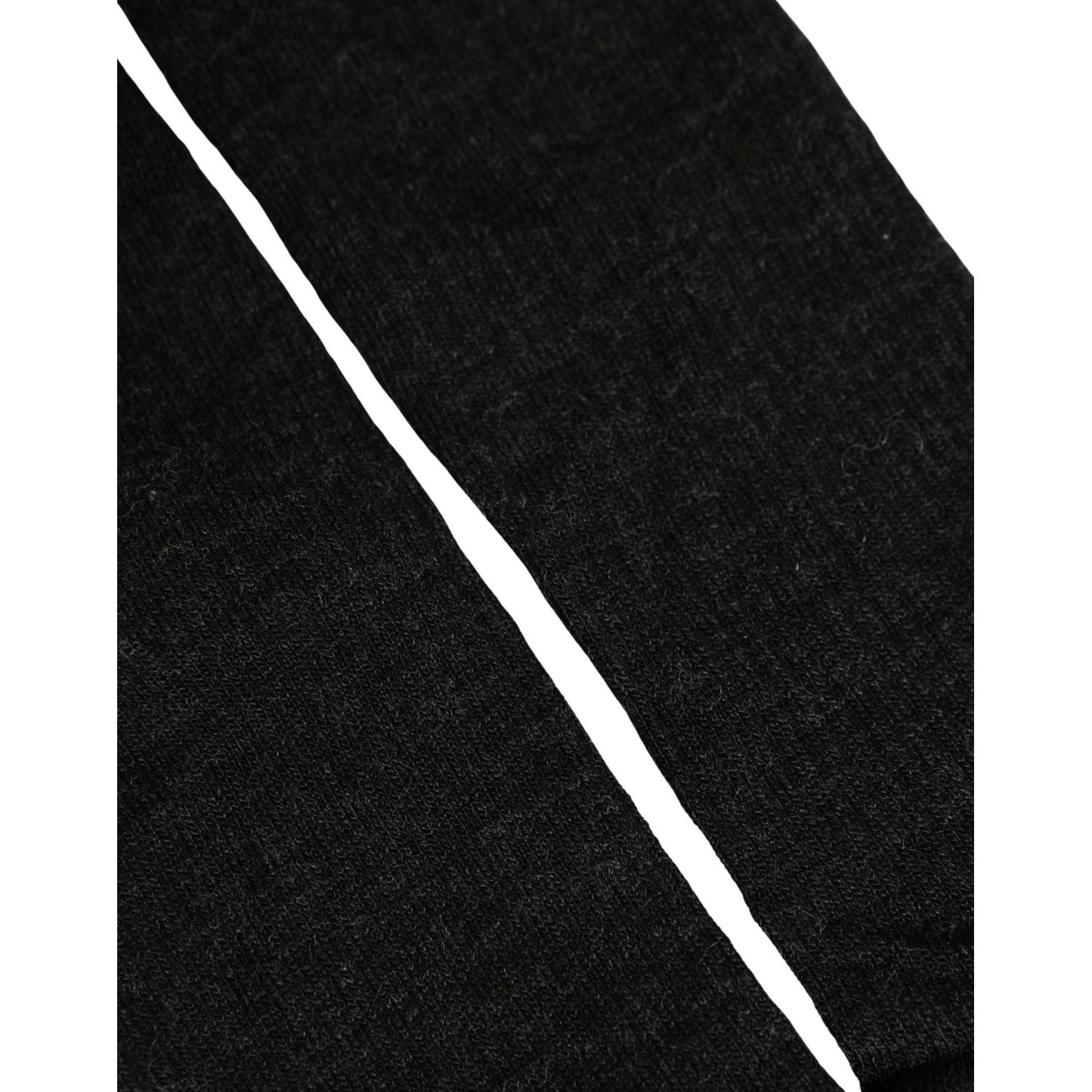 Dolce & Gabbana Black Wool DG Logo Mid Calf Accessory Socks