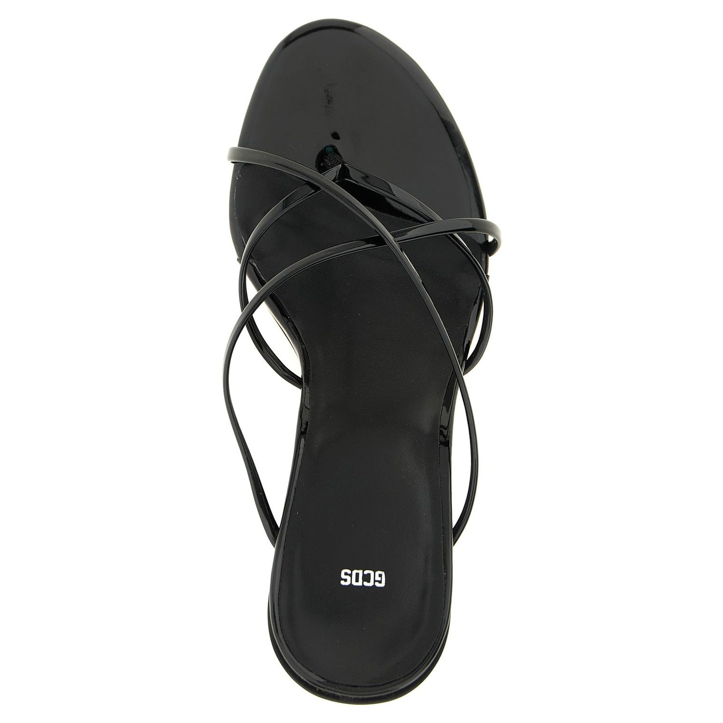 GCDS Black Polyethylene Stiletto Heel Sandals