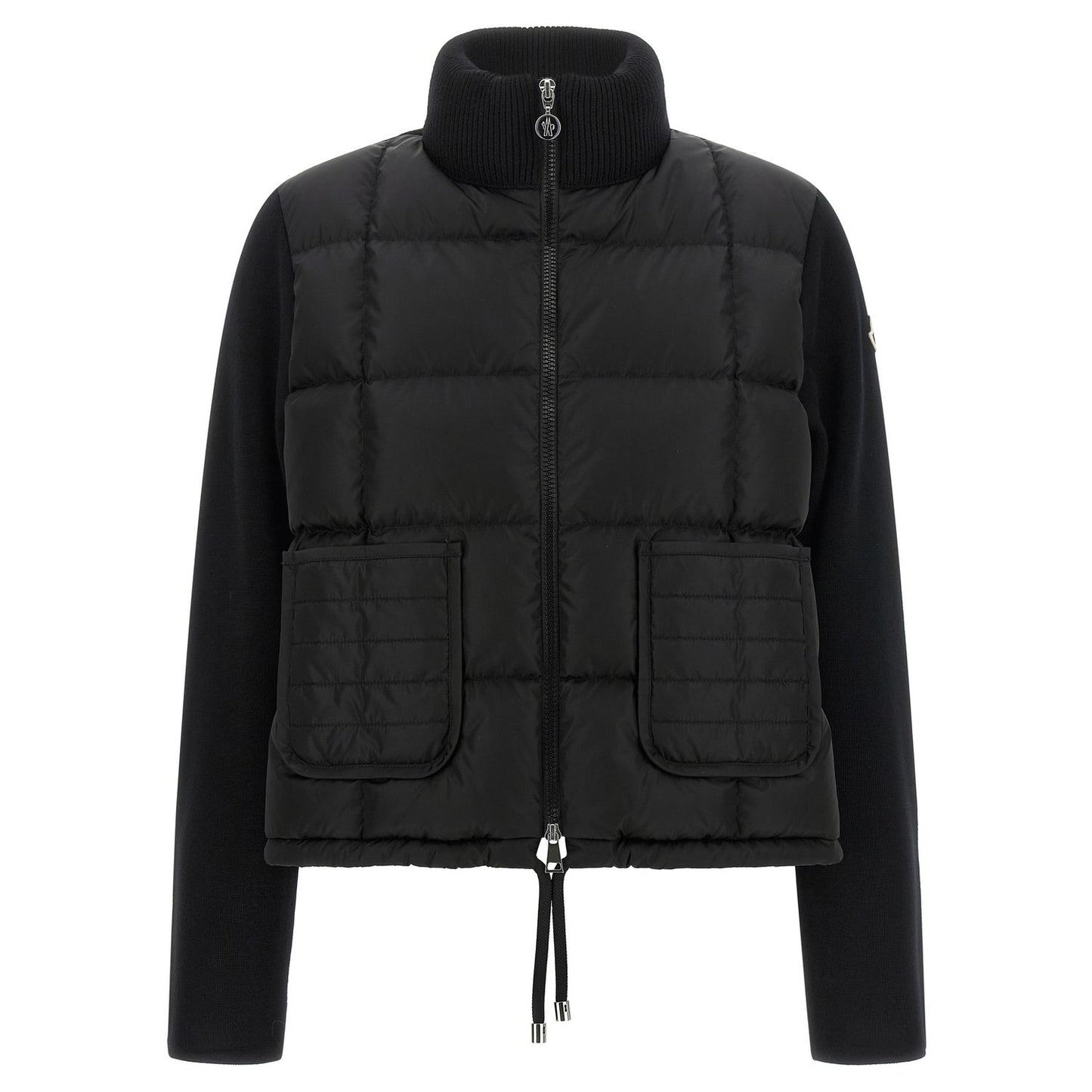 Moncler Black Virgin Wool Cardigan
