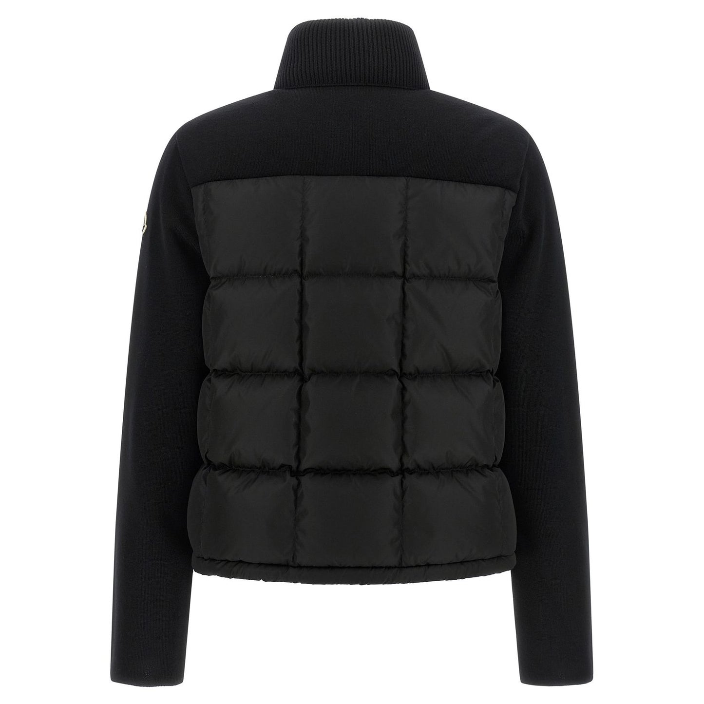 Moncler Black Virgin Wool Cardigan