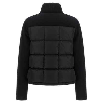 Moncler Black Virgin Wool Cardigan