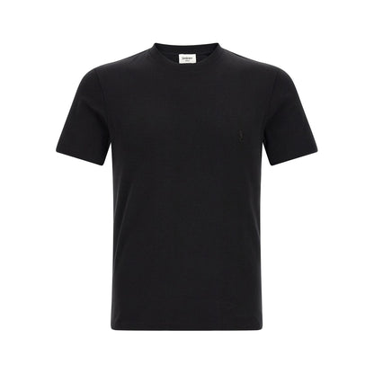 Saint Laurent Black Cotton T-Shirt