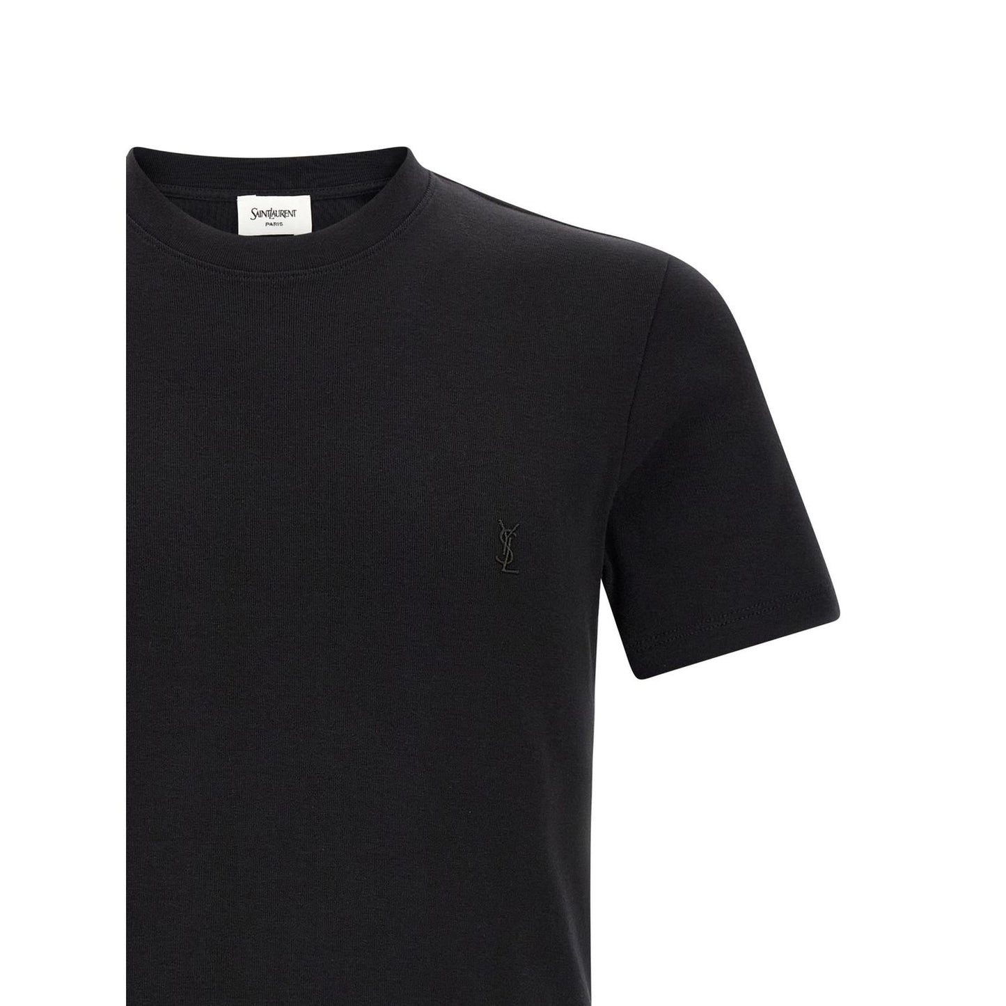Saint Laurent Black Cotton T-Shirt