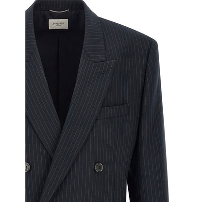 Saint Laurent Blue Wool Blazer