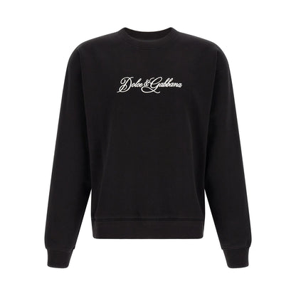 Dolce & Gabbana Black Cotton Sweatshirt