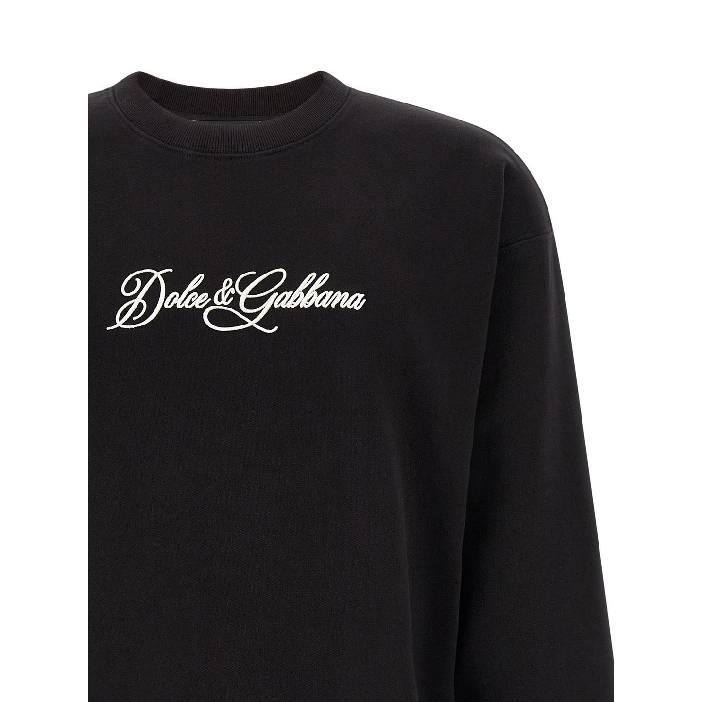 Dolce & Gabbana Black Cotton Sweatshirt