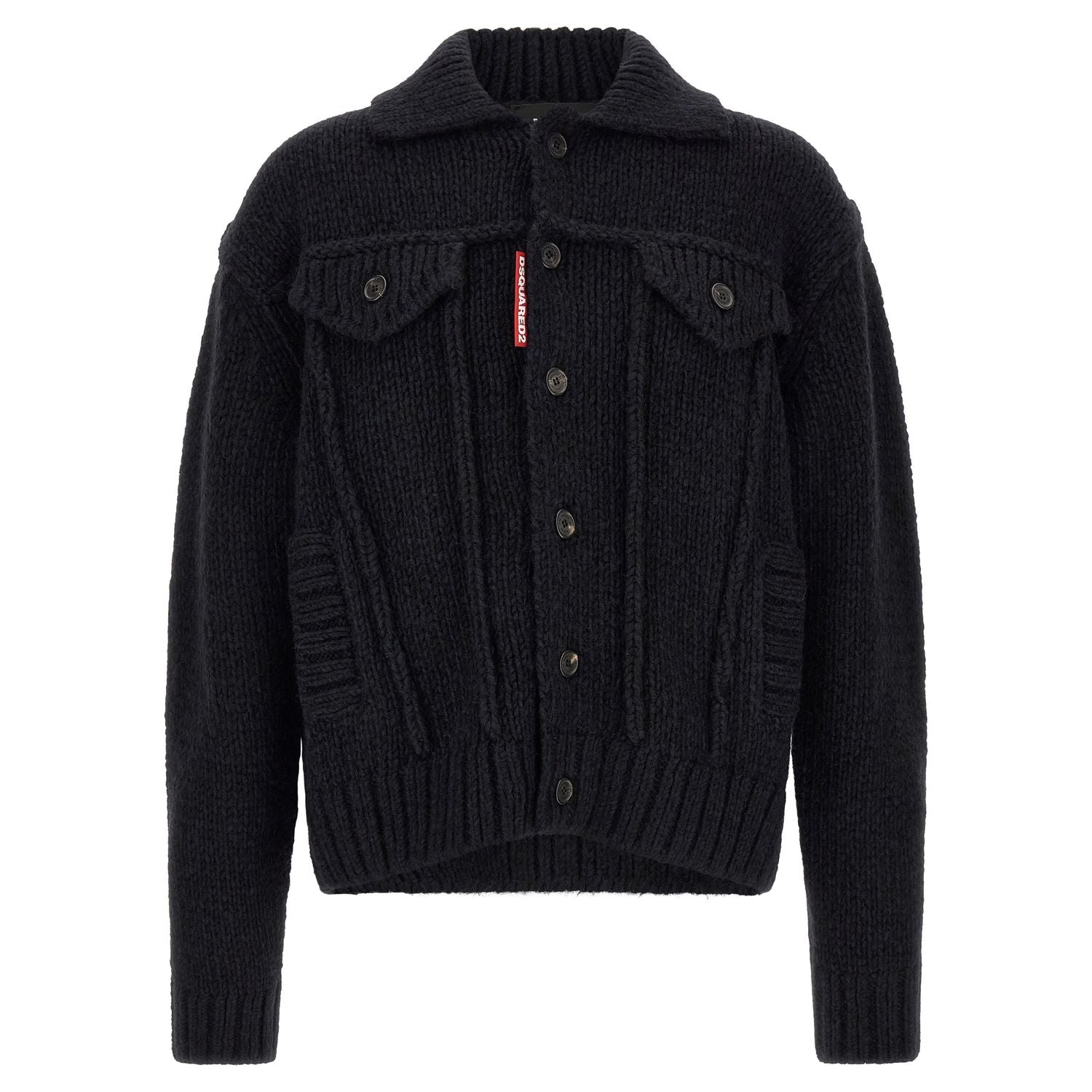 Dsquared² Blue Marabou Cardigan