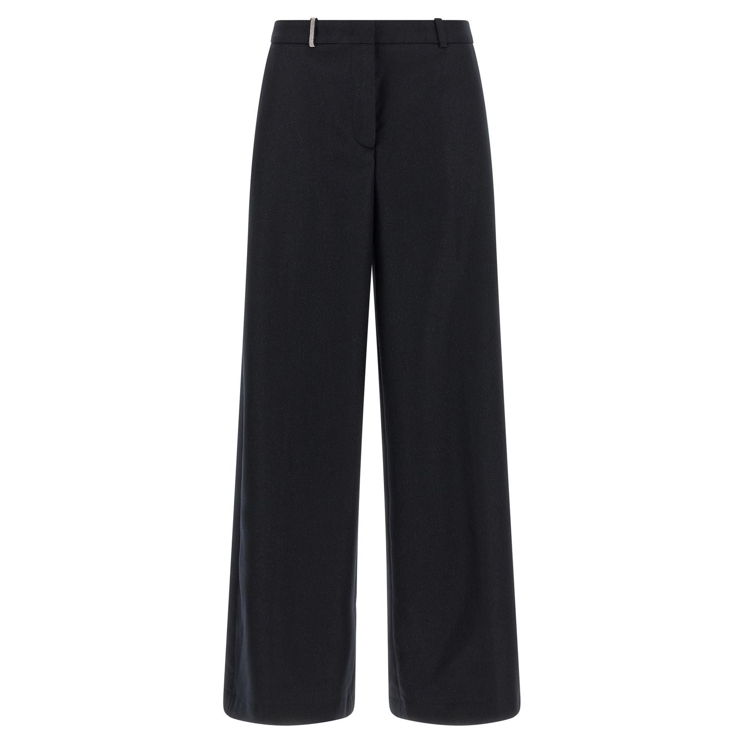 Peserico Blue Virgin Wool Casual Pants