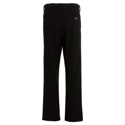 Prada Black Polyester Casual Pants