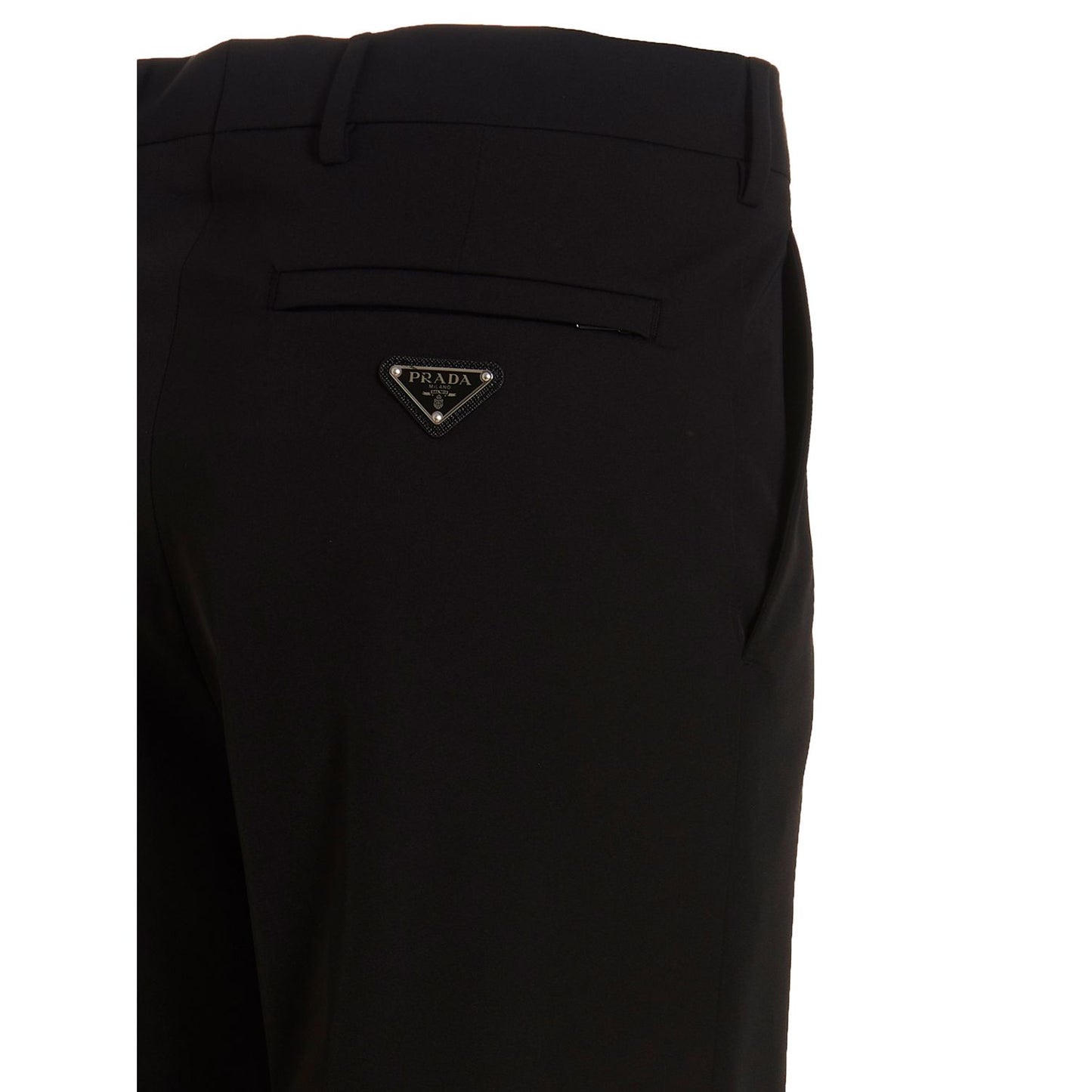 Prada Black Polyester Casual Pants