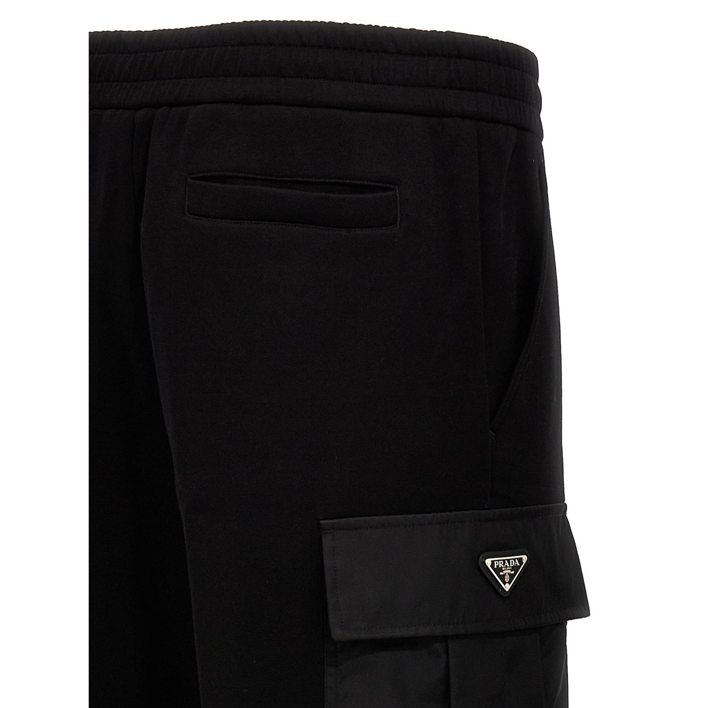 Prada Black Cotton Joggers (Workout Pants)