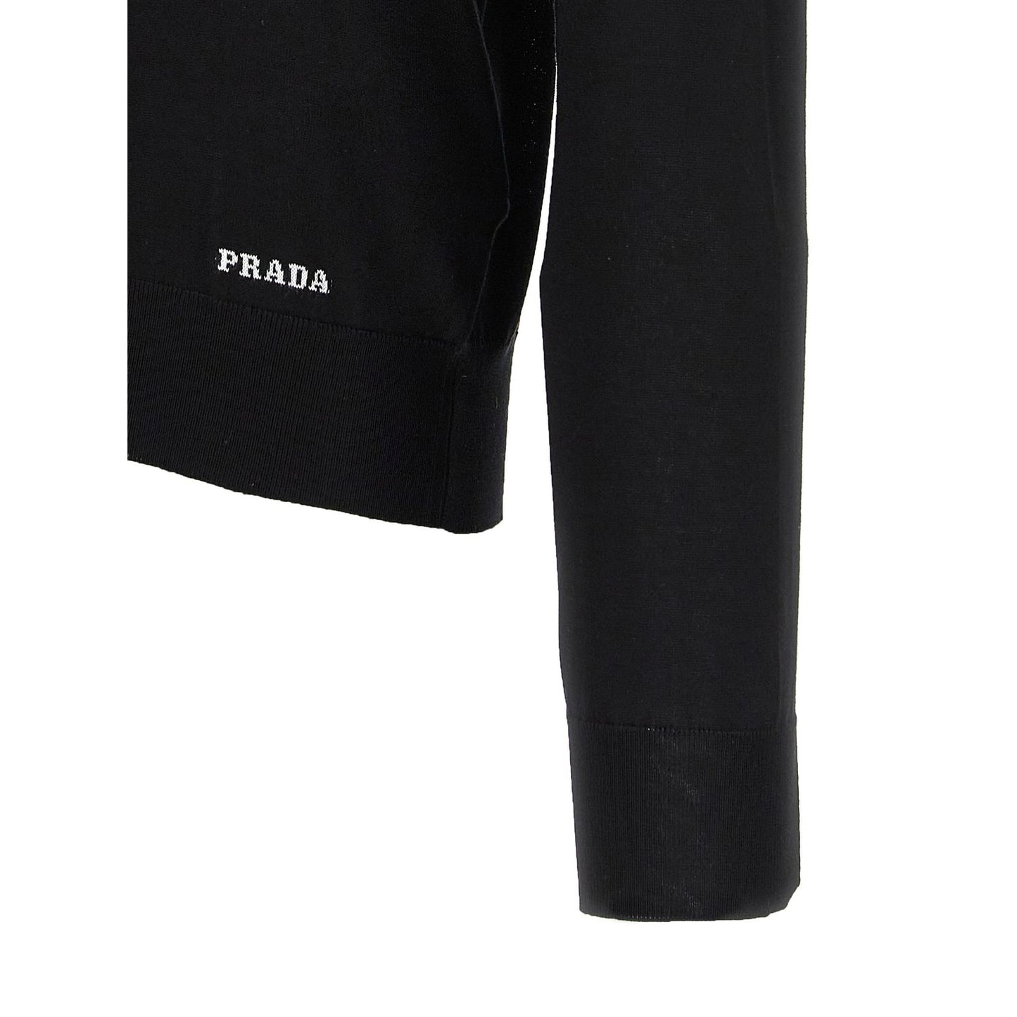 Prada Black Silk Cardigan